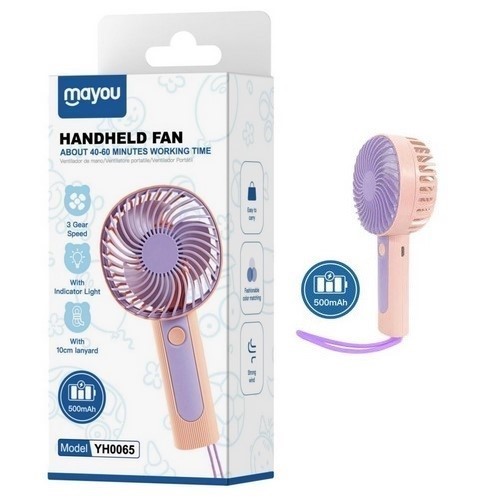 VENTILADOR MAYOU YH0065 MORADO MINI C/CORREA